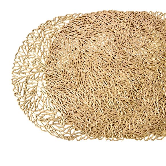 NEW Ten Golden Circular Lacy Placemats - Picture 6 of 8